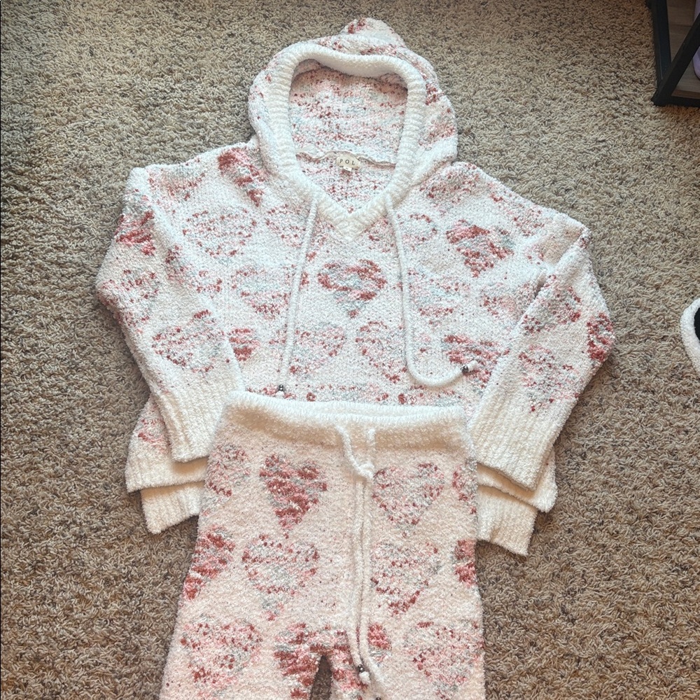 POL cozy hearts lounge set Small